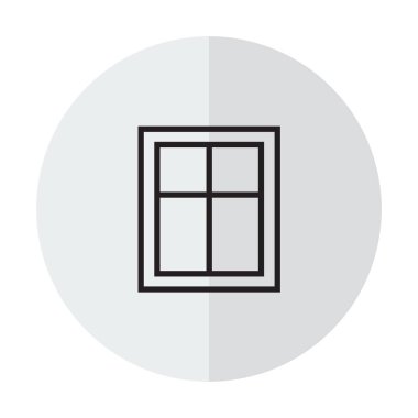 Vektör simge penceresinde dikey bir gölge bir zemin üzerine