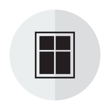 Vektör simge penceresinde dikey bir gölge bir zemin üzerine