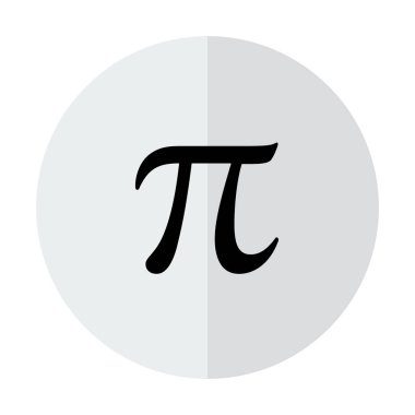 Saydam bir arka plan üzerinde vektör işareti Pi