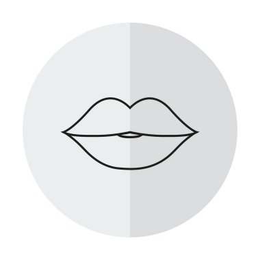 Saydam bir arka plan dudaklarından vektör simgesi