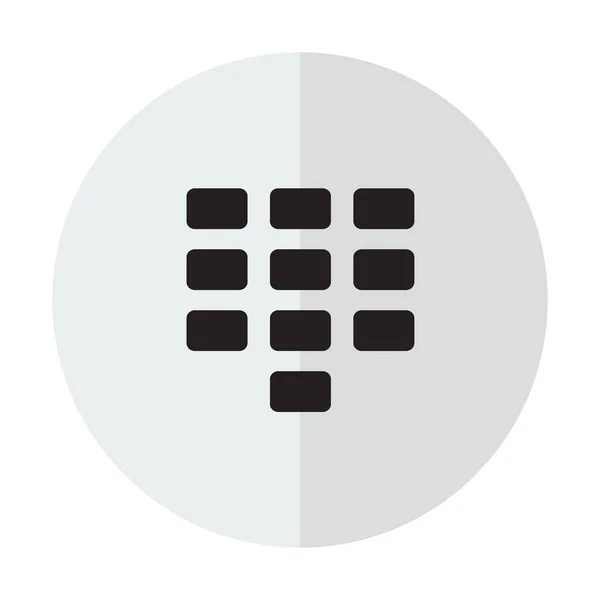 Teclado Isolado Flat Web Mobile Ícone Vector Entrar Fundo Com —  Vetores de Stock