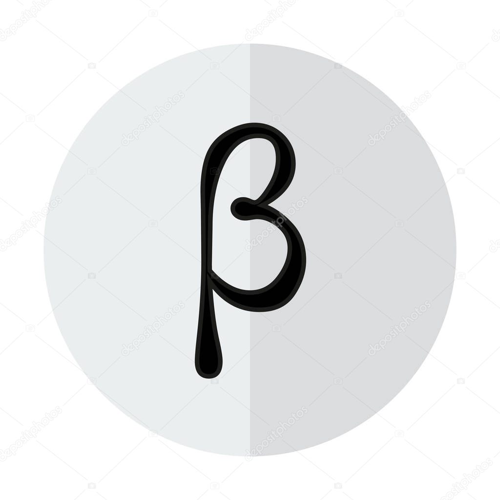 Vector sign Beta on a transparent background