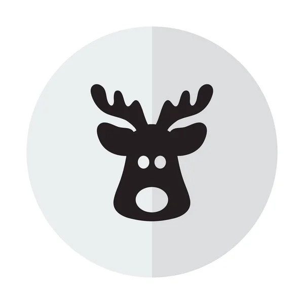 透明な背景にアイコン クリスマス鹿 — ストックベクタ