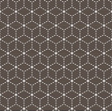 Sorunsuz siyah - beyaz geometrik desen vektör çizim