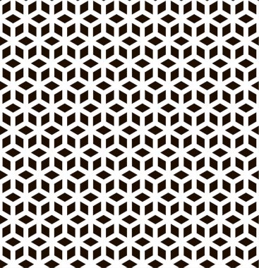 Sorunsuz siyah - beyaz geometrik desen vektör çizim