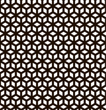 Sorunsuz siyah - beyaz geometrik desen vektör çizim