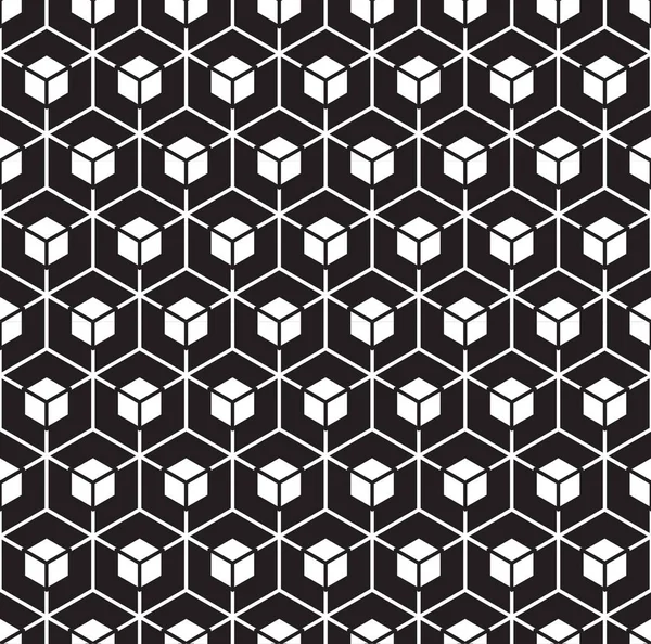 Nahtlose Schwarz Weiß Darstellung Geometrischer Mustervektoren — Stockvektor