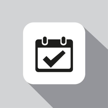 Vektör simge takvim bir gölge bir zemin üzerine