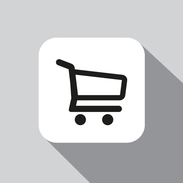 Vector Icono Carrito Compras Sobre Fondo Con Una Sombra — Vector de stock