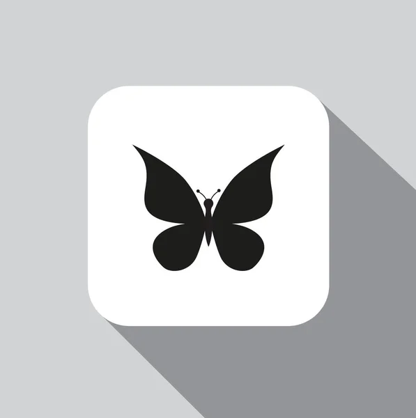 Vektorové Ikony Motýl Pozadí Stínem — Stockový vektor