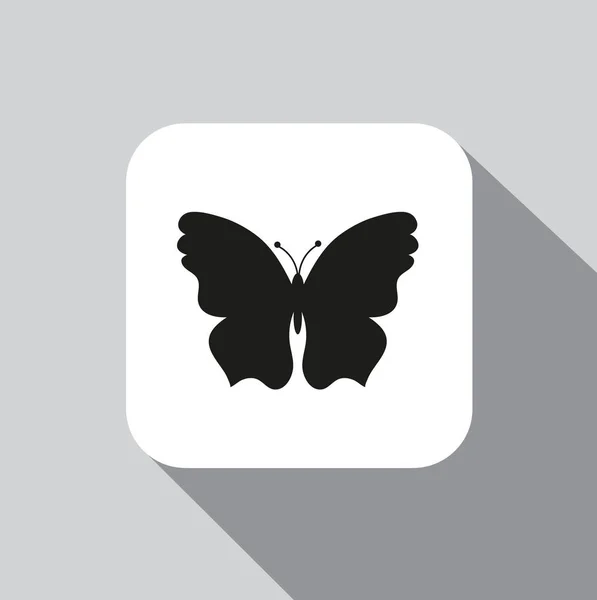 Διανυσματική Εικόνα Πεταλούδα Φόντο Μια Σκιά — Διανυσματικό Αρχείο