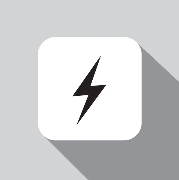 Vector Icon Lightning Background Shadow — Stock Vector