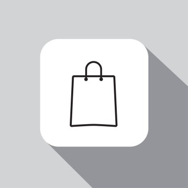 Vektör simge çanta bir gölge bir zemin üzerine