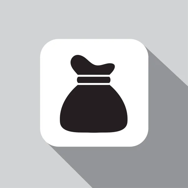 Vector Icono Bolsa Dinero Fondo Con Una Sombra — Archivo Imágenes Vectoriales