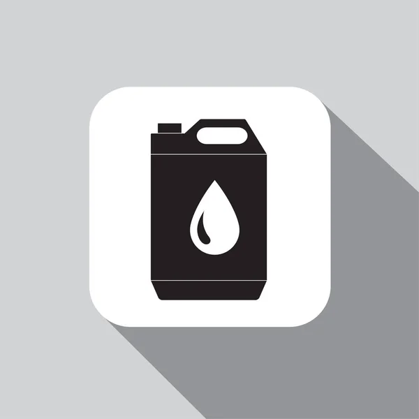 Vector Icono Jerrycan Aceite Sobre Fondo Con Una Sombra — Archivo Imágenes Vectoriales