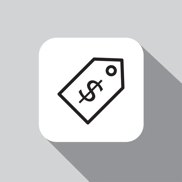 Prijskaartje Met Dollarteken Pictogram — Stockvector