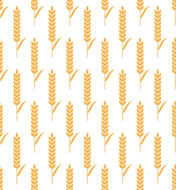 Sorunsuz vektör buğday kulakları desen. Kahverengi zemin