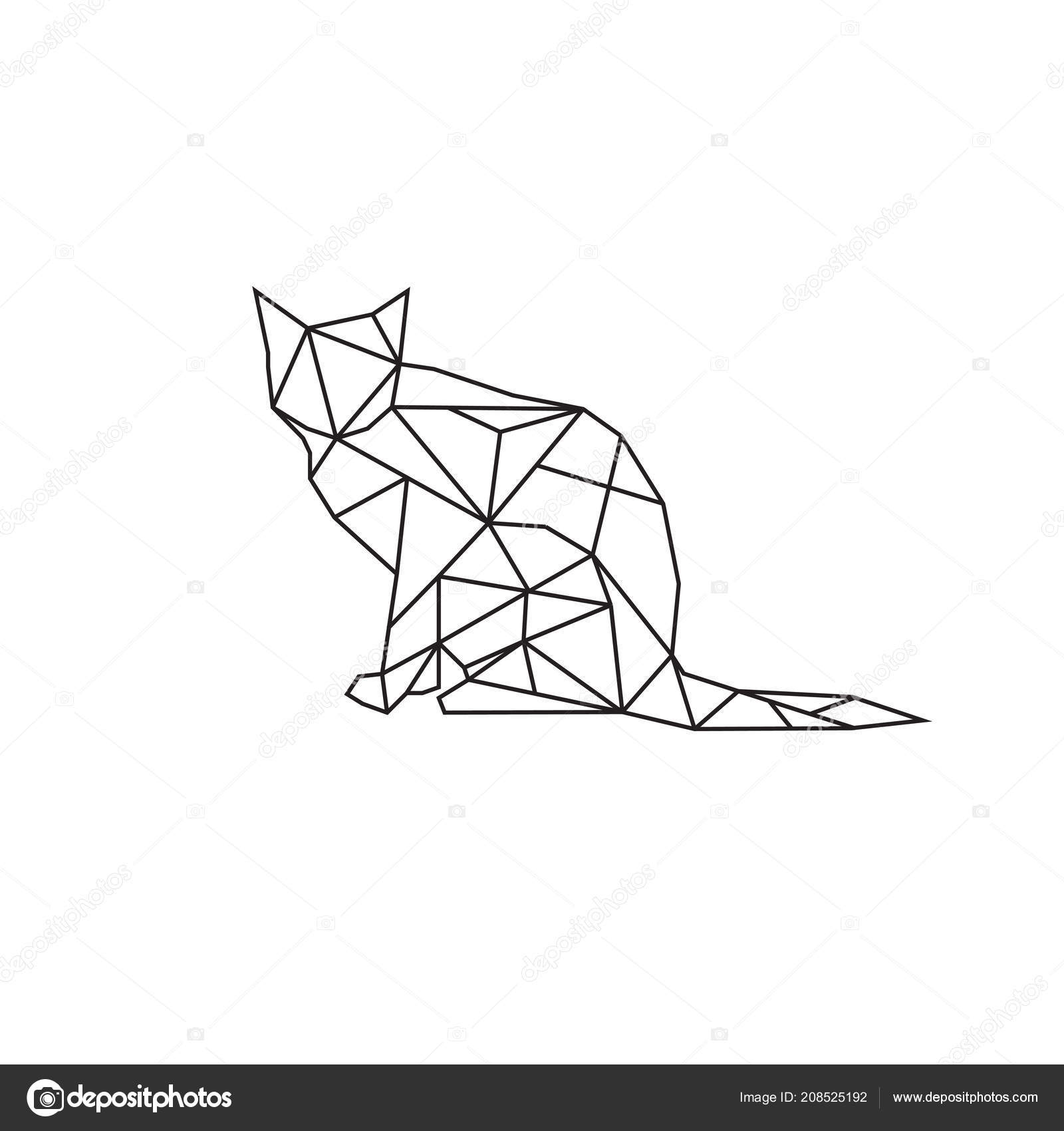 low poly love cats icon  Decorative Illustrations ~ Creative Market