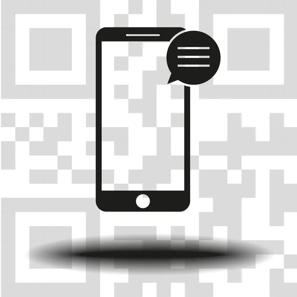 Векторный Значок Мобильного Телефона Фоновый Код — стоковый вектор