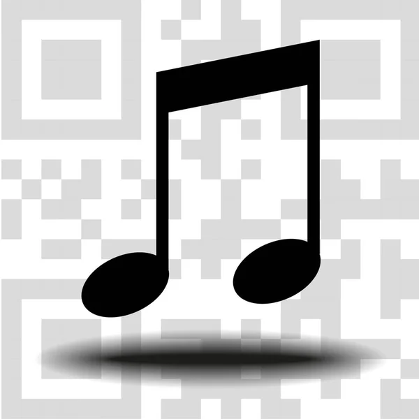 Ícones Música Vetorial Código Fundo — Vetor de Stock