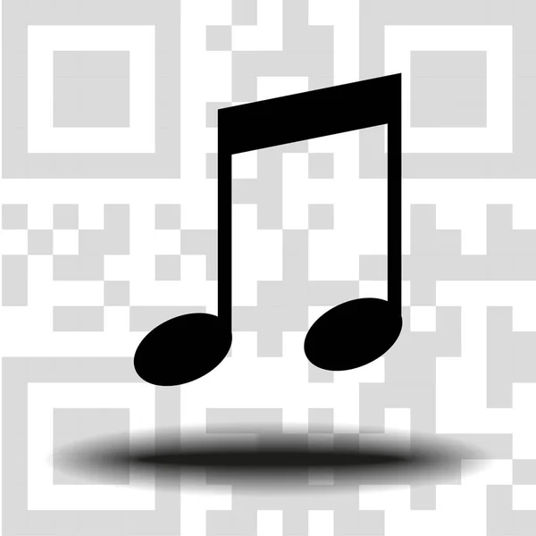 Векторная Музыка Иконки Фонового Кода — стоковый вектор