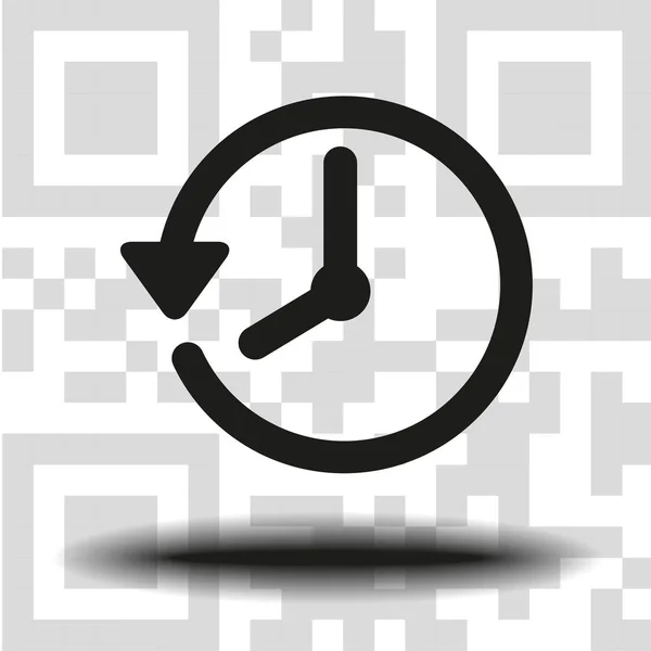 Vector Icono Del Reloj Código Fondo — Vector de stock