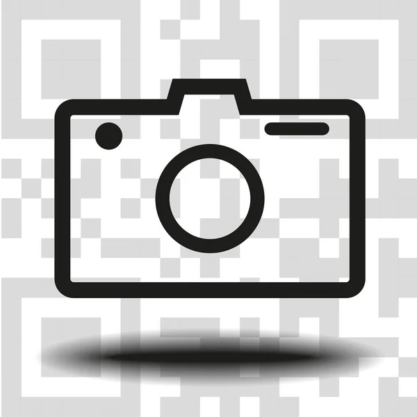 Vector Icon Camera Background Code — Stock Vector