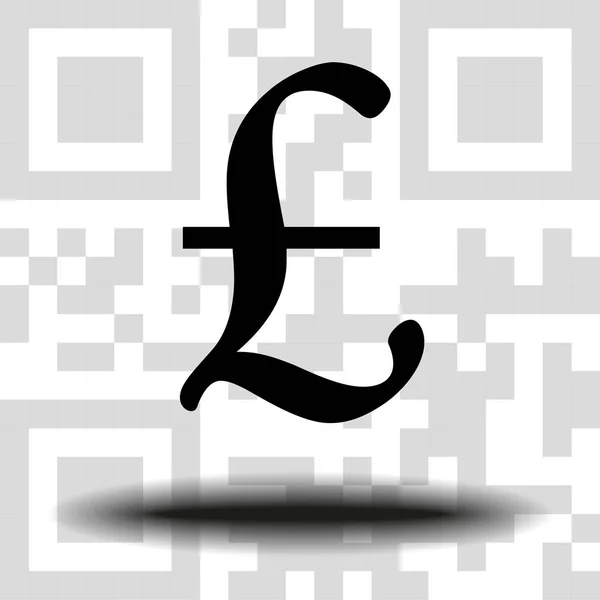 Vektor Pfund Zeichen Für Den Hintergrund Code — Stockvektor
