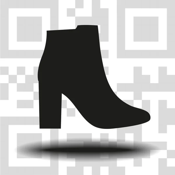 Vector Icono Zapatos Femeninos Código Fondo — Vector de stock