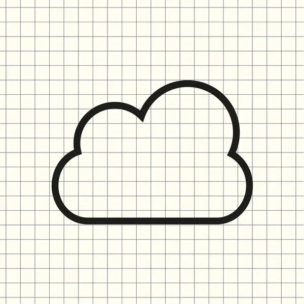 矢量图标云天气在笔记本的背景上 — 图库矢量图片
