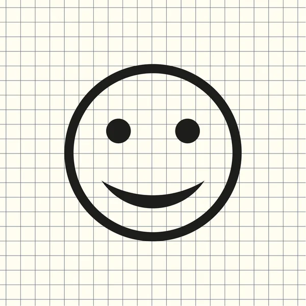 Icono Del Vector Sonrisa Fondo Cuaderno — Vector de stock