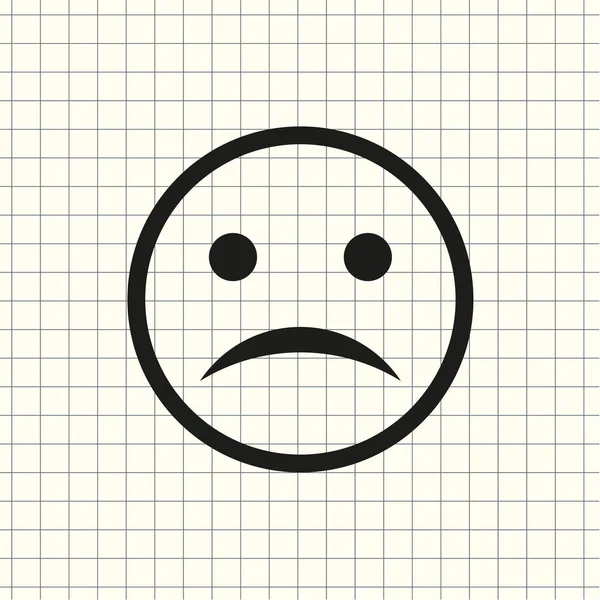 Ikon Vektor Tersenyum Latar Belakang Sebuah Notebook - Stok Vektor