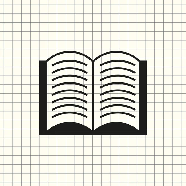 Vector Ikonok Nyitott Könyv — Stock Vector