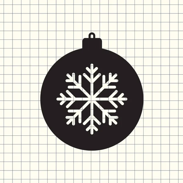 Vector Pictogram Kerst Bal — Stockvector