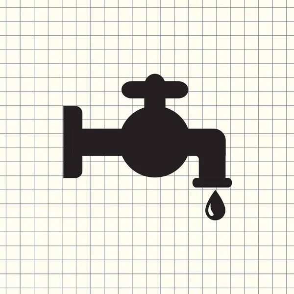 Vektor Symbol Wasserhahn — Stockvektor