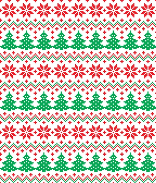 Της Πρωτοχρονιάς Χριστουγεννιάτικο Μοτίβο Pixel — Διανυσματικό Αρχείο