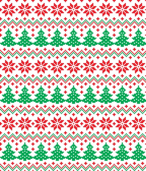 New Year Christmas Mönster Pixel — Stock vektor