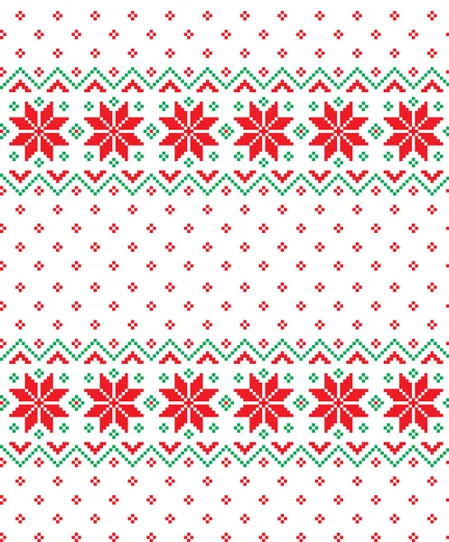 Nouvel Motif Noël Pixel — Image vectorielle