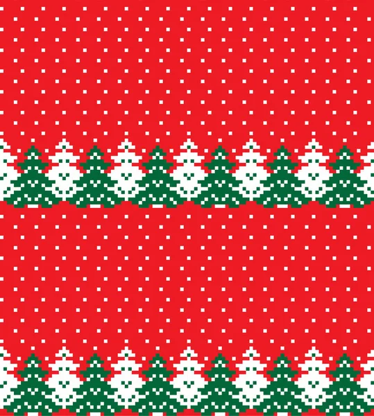 Pixel Padrão Natal Ano Novo — Vetor de Stock