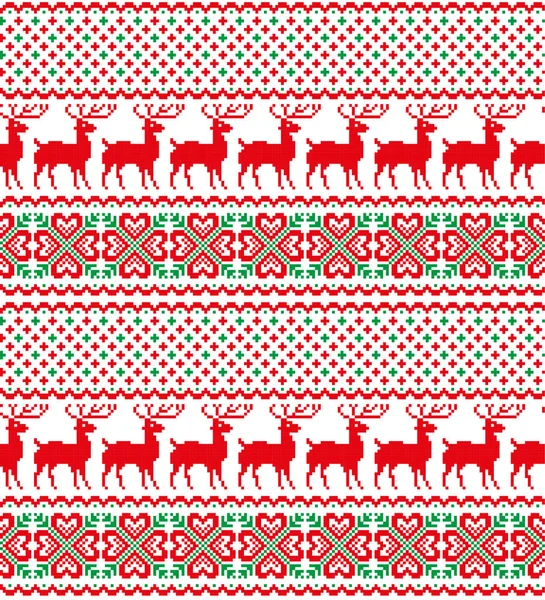 New Year Christmas Mönster Pixel — Stock vektor