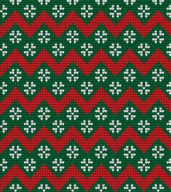 Örme Noel ve yeni yıl Norveç tarzı, illüstrasyon model