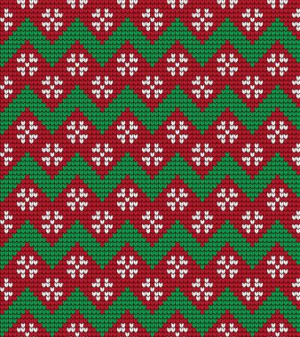 Örme Noel ve yeni yıl Norveç tarzı, illüstrasyon model