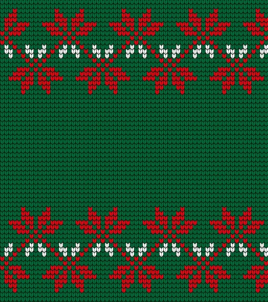 Gestricktes Muster Für Weihnachten Und Neujahr — Stockvektor