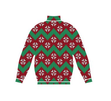 Kış sıcak kazak el yapımı, svitshot, örgü, kırmızı renk anahtarını. Kadın kazak, Erkek Kazak, unisex kazak. Tasarım - kar taneleri, Noel, yeni yıl, hisse senedi vektör