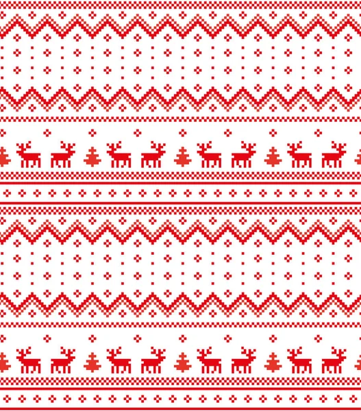 Nouvel Motif Noël Pixel — Image vectorielle