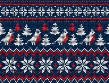 Örgü Noel ve Yeni Yıl deseni