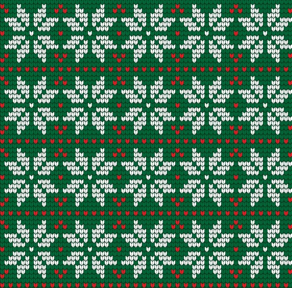 Gestricktes Muster Für Weihnachten Und Neujahr — Stockvektor