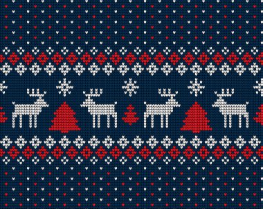 Örgü Noel ve Yeni Yıl deseni