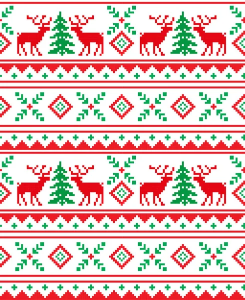 Nouvel Motif Noël Pixel — Image vectorielle