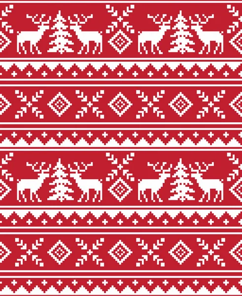 New Year Christmas Mönster Pixel — Stock vektor